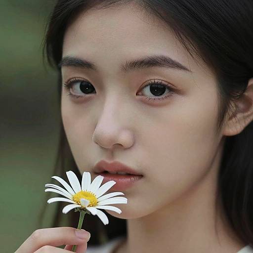 Realistic Girl in Garden Karol Bak Style