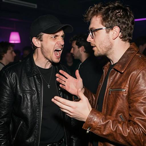 Dynamic Club Scene with Two Men