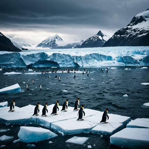 Stunning Icy Fjords with Penguins