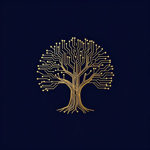 Minimalistic Tree of Life AI Logo