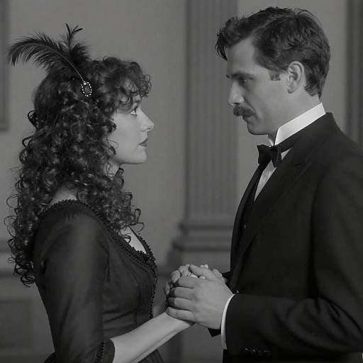 Black and White Intimate Vintage Couple Portrait