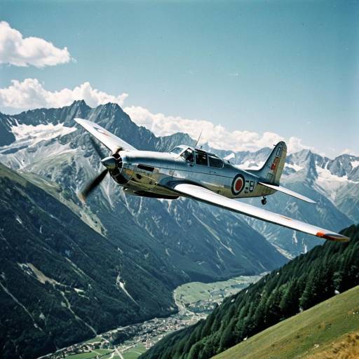 Siebel Si 204 flying over the Alps