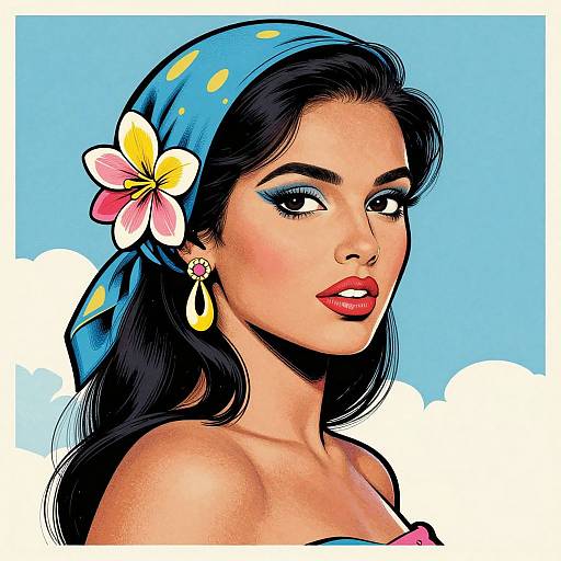 Vibrant Pop Art Latina Poster
