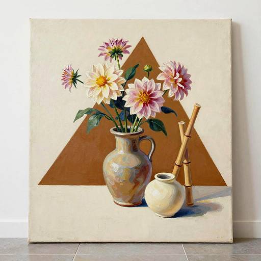 Memphis-Inspired Dahlia Still Life