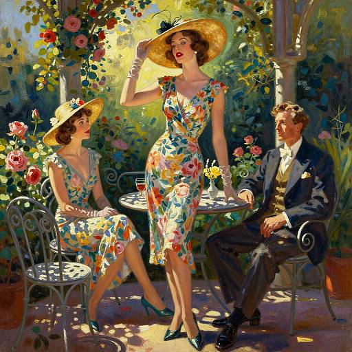 1930s Garden Party Hostess Portrait