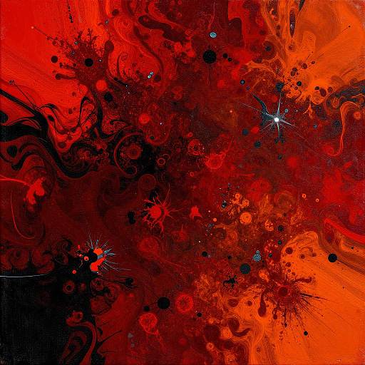 Chaotic Abstract Art with Bold Textures