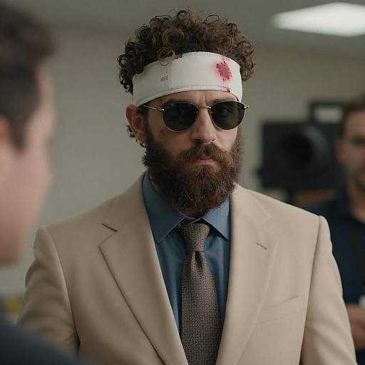 Serious Bearded Man in Stylish Attire