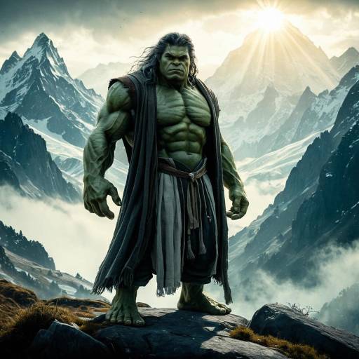 The Hulk as Gandalf in Misty Mountains