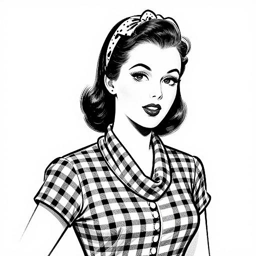 Vintage 1930s Woman Illustration