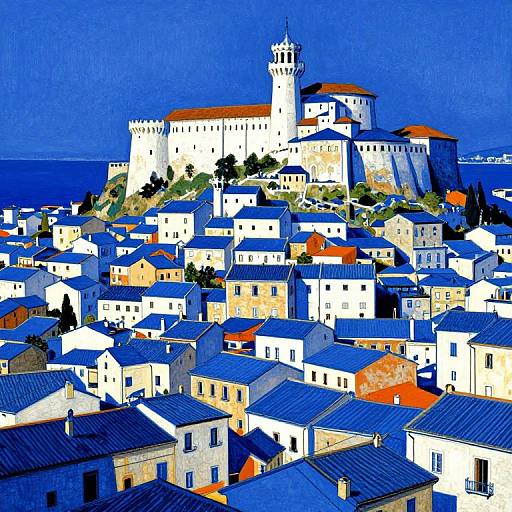 Fantasy Italian Hilltop Cityscape