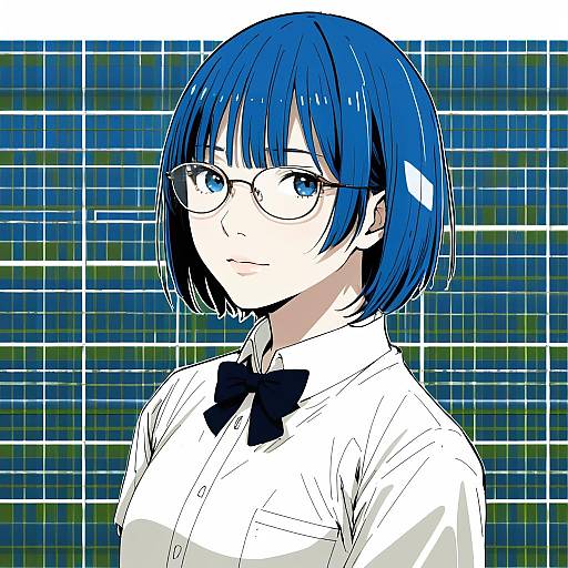 Illustration of Hakamichi shizune, katawa shoujo in the style of Muoto