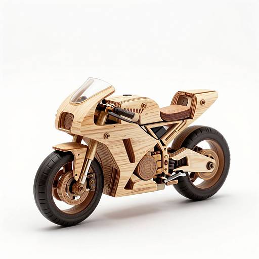 3D Wooden Motorcycle Puzzle