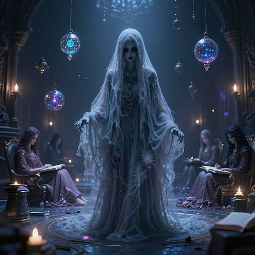 Ethereal Female Wraith in Magical Academy