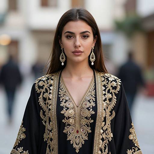 Realistic Modern Turkish Fashion Portrait