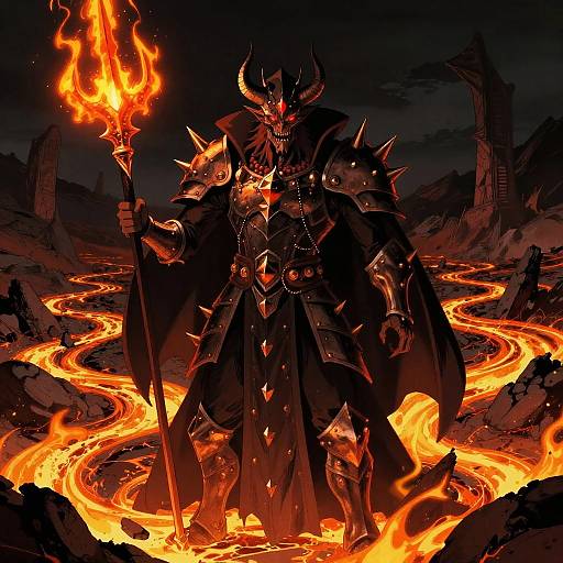 Infernal Demon Overlord in Anime Style