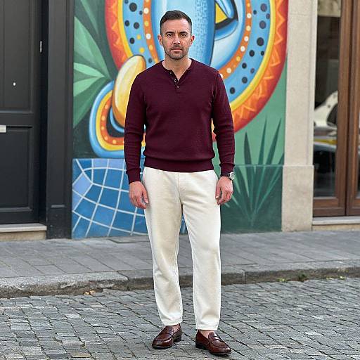 Smart-Casual Man in Urban Setting