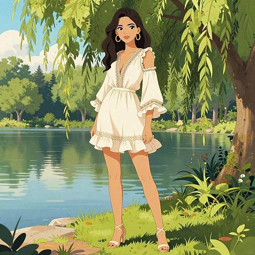 Boho-Chic Woman by Serene Lake