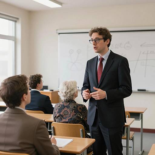 Interactive Classroom Scene with Educators