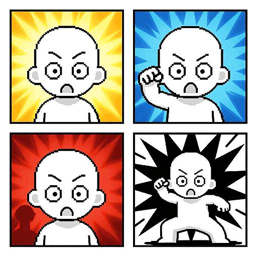 Pixel Art Comic Energy Panels