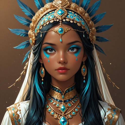 Elegant Portrait of a Dark-Skinned Beauty