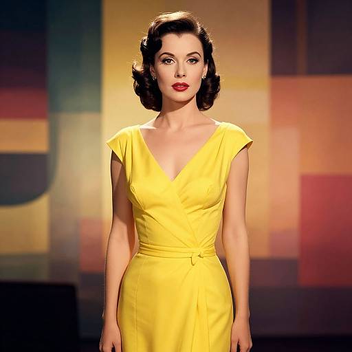 Elegant Woman in Yellow Dress