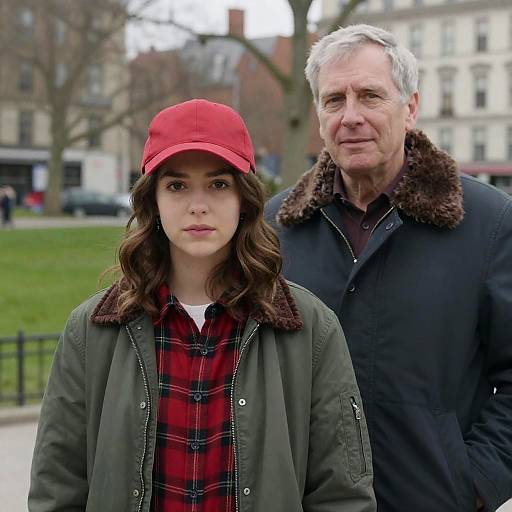 Urban Park Portrait of Generational Connection