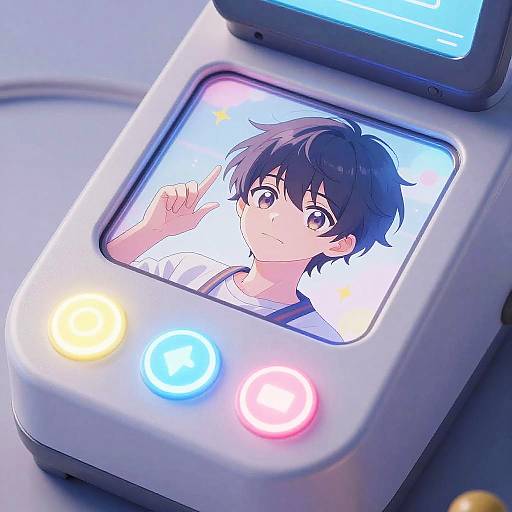 Anime Boy Generator Device Close-Up