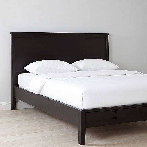 Modern Minimalist Bedroom with Wooden Bed