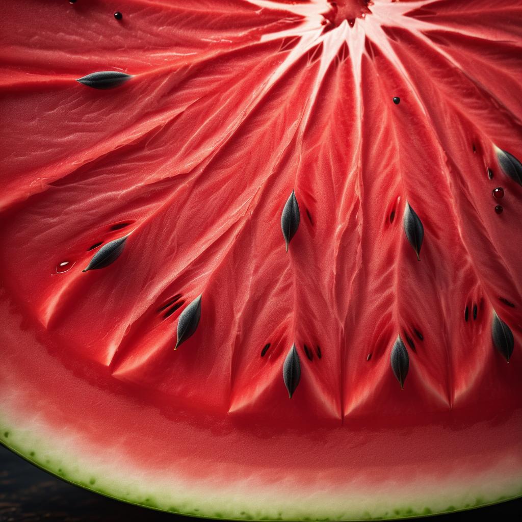 Juicy Watermelon Close-Up in Detail