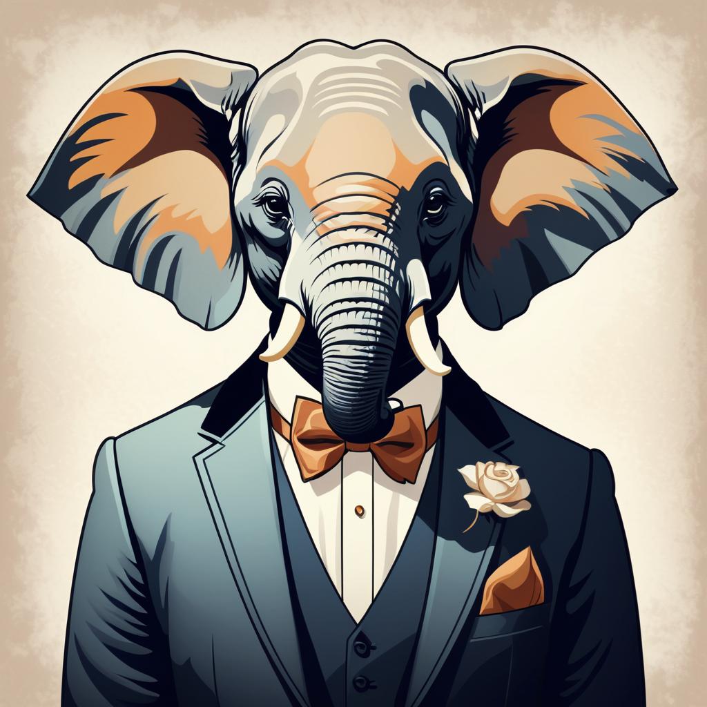 Elegant Elephant with Wise Gaze