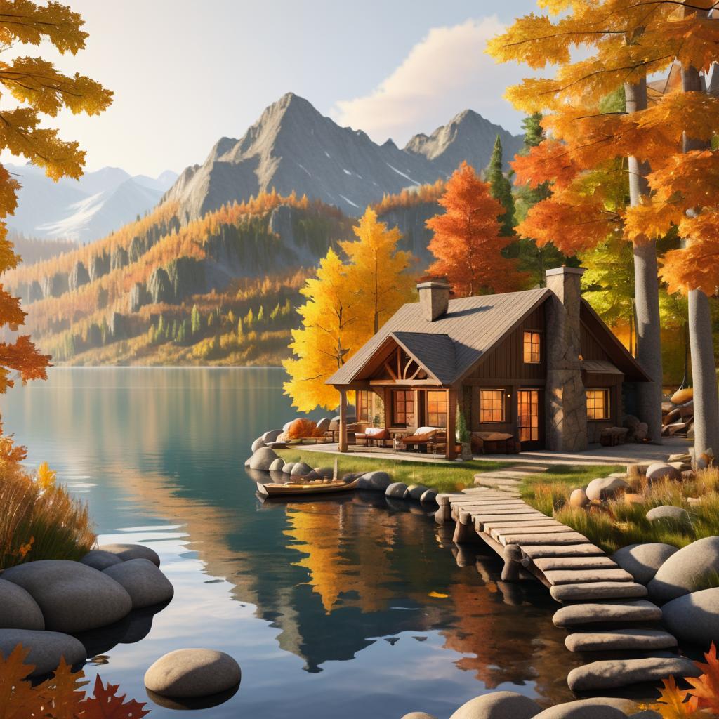 Cozy Autumn Cabin by the Lakeside