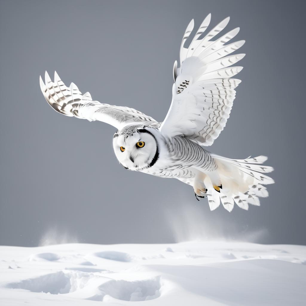 Stunning Snowy Owl in Action Capture