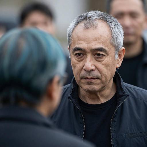 Intense Gaze: Man with Gray Hair