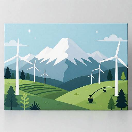 Eco-Conscious Mountain Festival Glitter Backdrop