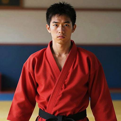 Photorealistic Ken in Red Karate Gi