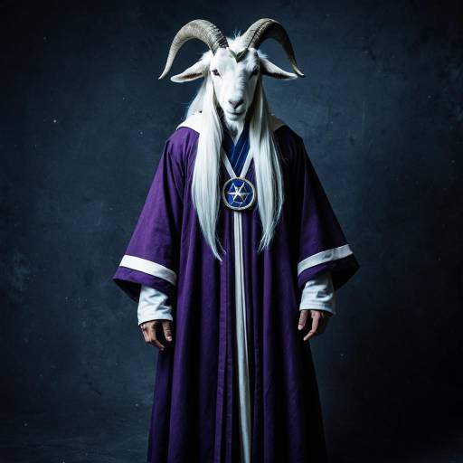 Anthropomorphic Goat Cosplay in Purple Robe
