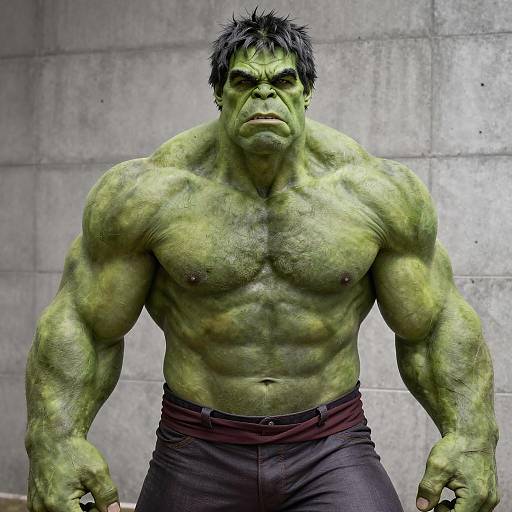Realistic Hulk in Fancy Dress Costume