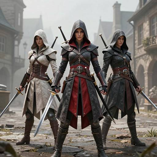 Trio of Female Assassin Cosplayers