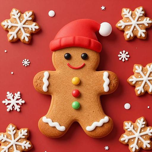 Festive Gingerbread Cookie Character
