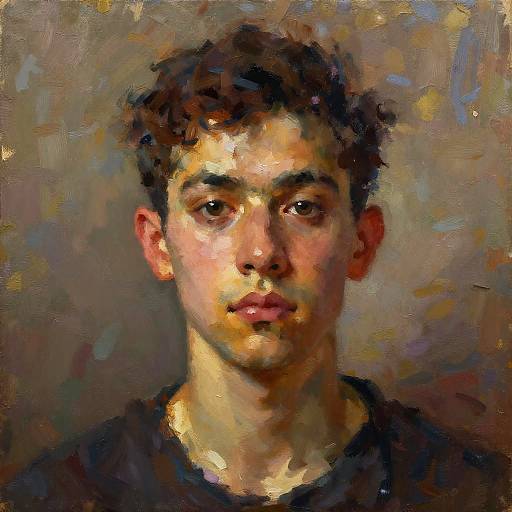 Oil Painting Portrait of Young Man