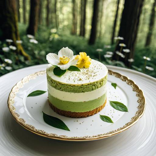 Ethereal Matcha Mousse Cake Sketch