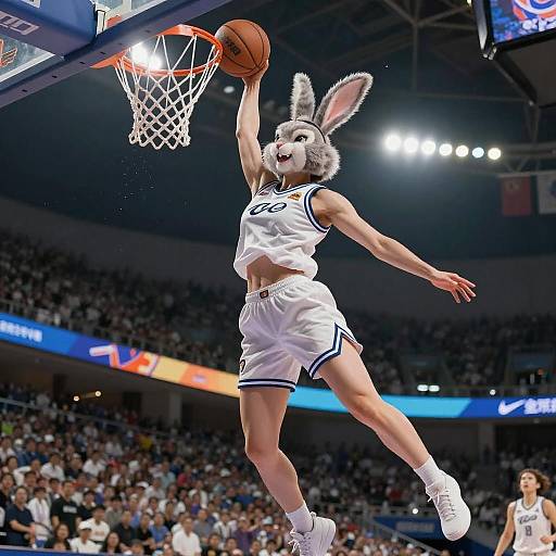 Dynamic Sports Portrait of Furry Athlete