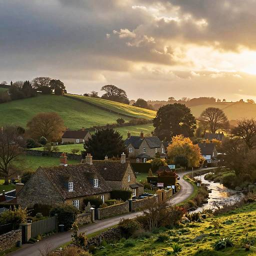 Emmerdale Sunrise in English Countryside