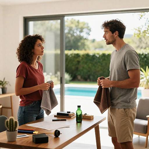 Candid Moment in a Modern Room