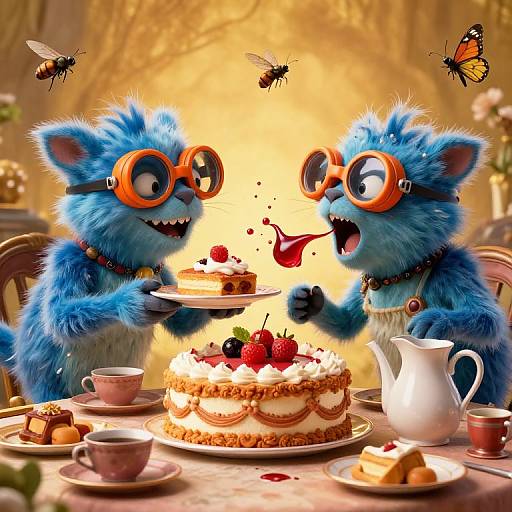 Surreal Breakfast with Fantastical Creatures