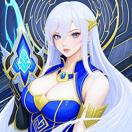 Illustration of Ashe (league of legends), league of legends in the style of Tokumi yuiko