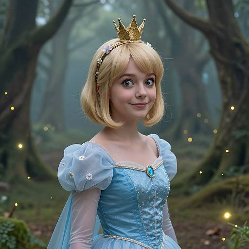 Magical Fairytale Princess in Enchanted Forest