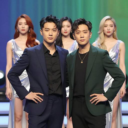 Stylish Men and Women on Stage