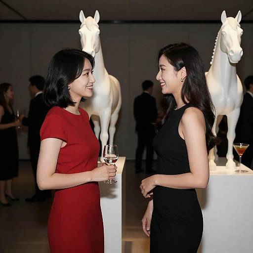 Elegant Evening with Women in Dresses