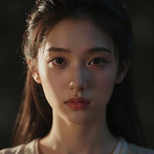 Cinematic Portrait of Expressionless Woman